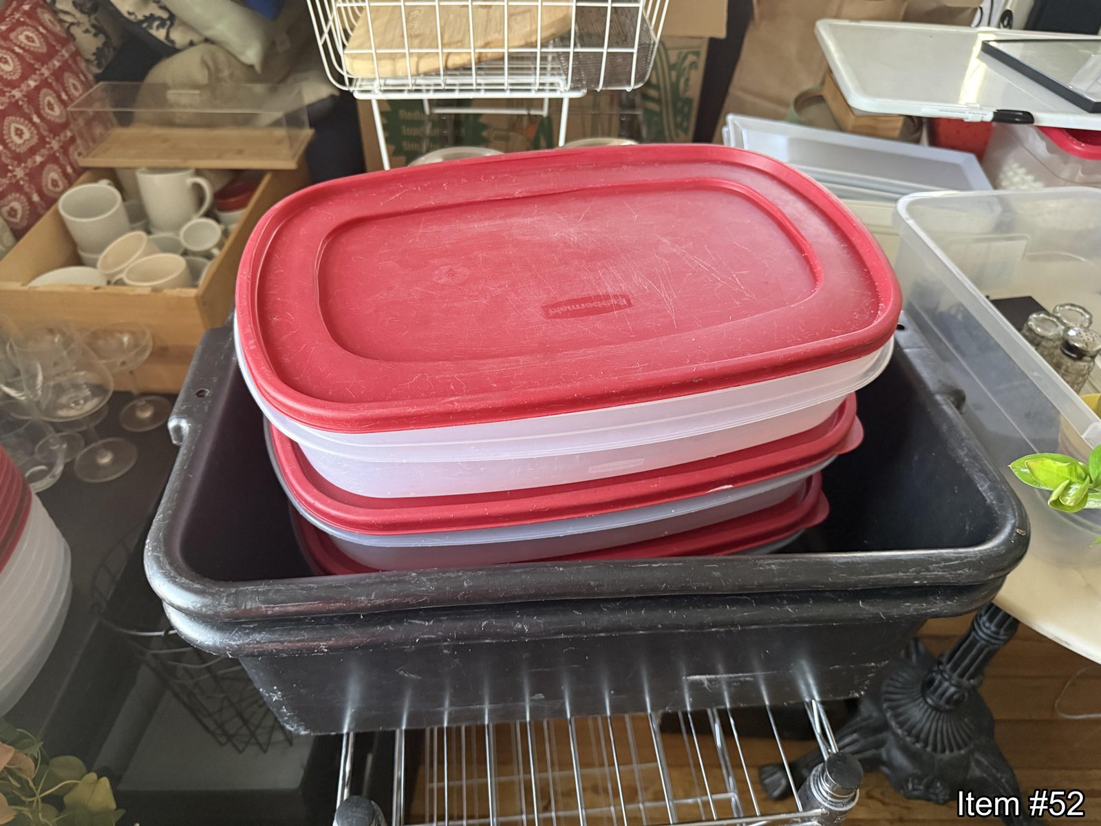 Food storage containers, various sizes (x16)